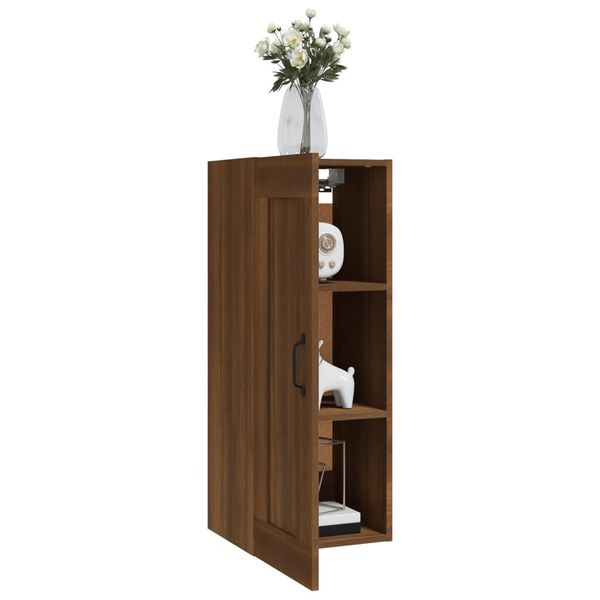 vidaXL H&auml;ngeschrank Braun Eichen-Optik 35x34x90 cm Holzwerkstoff