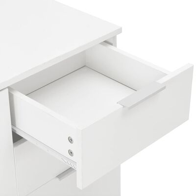 vidaXL Sideboard Hochglanz-Weiß 107x35x80,5 cm