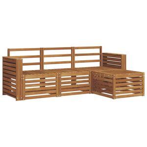 vidaXL Outdoor-Sofagarnitur 4 pcs Natur