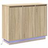 vidaXL LED-Sideboard Sonoma-Eiche 90 x 32 x 75 cm Holzwerkstoff