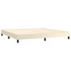 vidaXL Boxspringbett mit Matratze Creme 200x200 cm Kunstleder