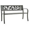 vidaXL Gartenbank 125 cm Stahl Grau