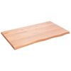 vidaXL Waschtischplatte Hellbraun 100x60x(2-4) cm Massivholz Behandelt