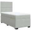 vidaXL Boxspringbett mit Matratze Hellgrau 90x190 cm Samt