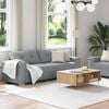 vidaXL 2-teiliges Sofa-Set mit Kissen, hellgrauer Stoff