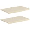 vidaXL Fensterb&auml;nke 2 stk. Wei&szlig; 70 x 30 x 2 cm Massivholz Eiche