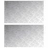 vidaXL Stufenmatten 2 stk. 70 x 40 cm Silber Aluminium Rechtwinklig