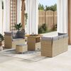 vidaXL Garten-Sofa-Set mit Kissen 8 pcs Beige und Hellgrau