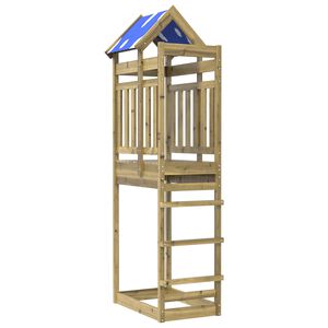 vidaXL Spielturm Braun 52.5 x 85 x 239 cm Massives impr&auml;gniertes Holz