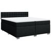 vidaXL Boxspringbett mit Matratze Schwarz 200x200 cm Stoff