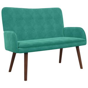 vidaXL 2-Sitzer Sofa T&uuml;rkis 115 x 61 x 87 cm Samt