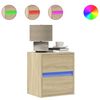 vidaXL Wand-Nachttische mit LED-Leuchten 2 Stk. Sonoma-Eiche