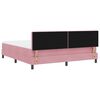 vidaXL Boxspringbett mit Matratze mit Kopfteil Rosa 180 x 200 cm Samt