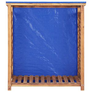 vidaXL Kaminholzregal 105x38x115 cm Akazie Massivholz