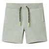 vidaXL Kindershorts mit Kordelzug Hellkhaki Melange 140