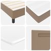 vidaXL Boxspringbett mit Matratze Cappuccino 140 x 190 cm Kunstleder