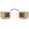 vidaXL Couchtisch Wei&szlig; und Sonoma-Eiche 51x50x45 cm Holzwerkstoff