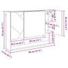 vidaXL Spiegelschrank mit T&uuml;r Altholz 80 x 17 x 55 cm Holzwerkstoff
