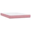 vidaXL Boxspringbett mit Matratze Rosa 140x220 cm Samt