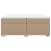 vidaXL Boxspringbett Matratze Cappuccino-Braun 200x200cm Kunstleder