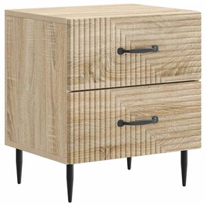 vidaXL Nachttisch Sonoma-Eiche 43 x 34,5 x 47,5 cm Holzwerkstoff