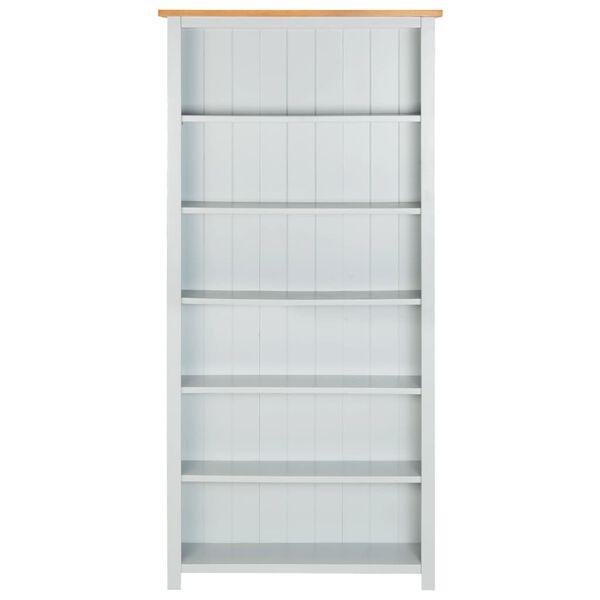 vidaXL B&uuml;cherregal 6 F&auml;cher 80x22,5x170 cm Massivholz Eiche