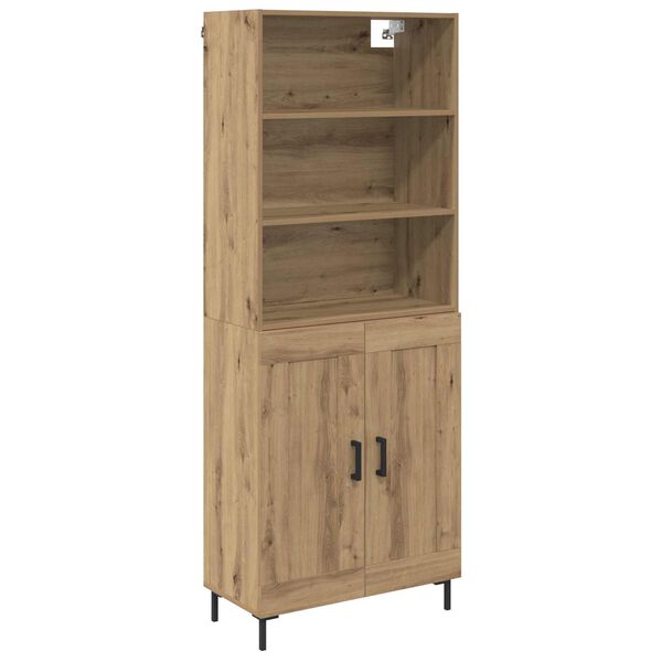 vidaXL Highboard Artisan-Eiche 69,5 x 34 x 180 cm Holzwerkstoff