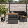 vidaXL Gartensofa-set mit Kissen 8 pcs Schwarz
