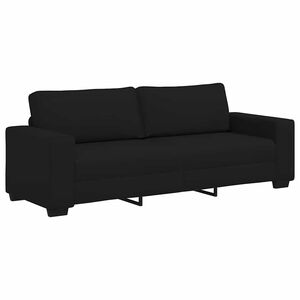 vidaXL 3-Sitzer-Sofa Schwarz 220x77x82 cm Stoff