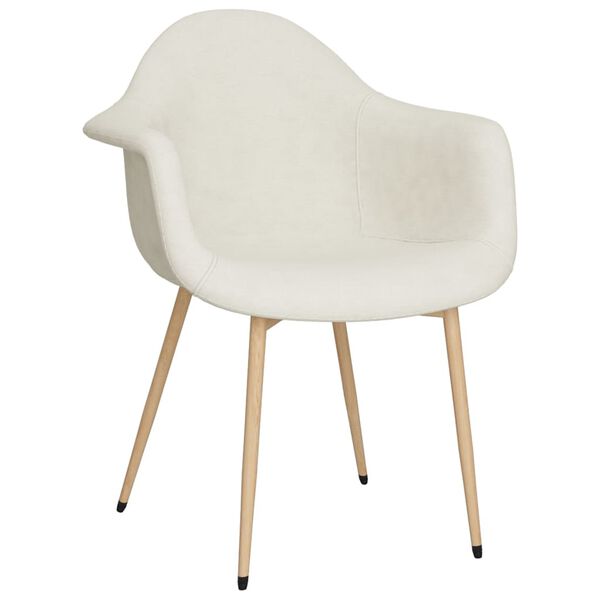 vidaXL Esszimmerstuhl Creme Stoff