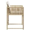 vidaXL Gartenstühle mit Kissen 4 Stk. Beige Poly Rattan