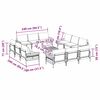 vidaXL Gartensofa-set mit Kissen 13 pcs Schwarz Stahl