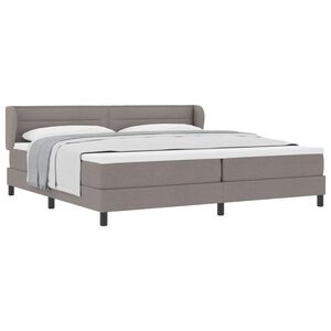 vidaXL Boxspringbett mit Matratze Taupe 200 x 200 cm Stoff