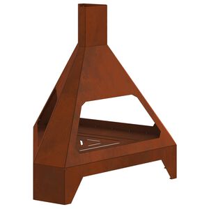 vidaXL Feuerstelle Rostoptik 50 x 43 x 52 cm Wetterfeststahl