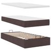 vidaXL Ottoman-Bett mit Matratze Dunkelbraun 90x190 cm Stoff