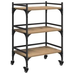 vidaXL K&uuml;chentrolley Artisan-Eiche 50 x 35 x 75,5 cm Holzwerkstoff