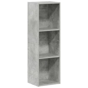 vidaXL B&uuml;cherregal/TV-Schrank Betongrau 36x30x114 cm Holzwerkstoff