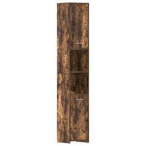 vidaXL Badezimmerschrank R&auml;uchereiche 30x30x183,5 cm Holzwerkstoff