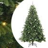 vidaXL K&uuml;nstlicher Weihnachtsbaum mit 300 LEDs Gr&uuml;n 240 cm PE und PVC