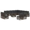vidaXL Gartensofa-set 14 pcs Grau Poly-Rattan
