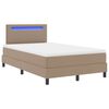 vidaXL Boxspringbett mit Matratze Cappuccino 120 x 200 cm Kunstleder