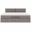 vidaXL Ottoman-Bett mit Matratze Taupe 160x200 cm Stoff