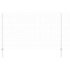 vidaXL Zaun mit Pfosten Silber 1,4 x 10 m Stahl