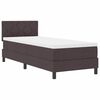 vidaXL Boxspringbett mit Matratze Dunkelbraun 80 x 200 cm Stoff