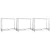 vidaXL Reifenregale mit 2 B&ouml;den 3 Stk. Silbern 110x40x110 cm Stahl
