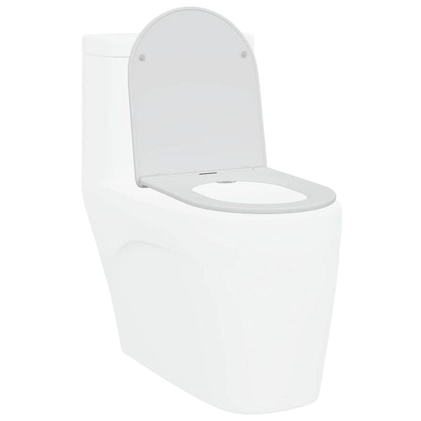vidaXL Toilettensitz Wei&szlig; 47 x 36 x 3,4 cm Duroplast