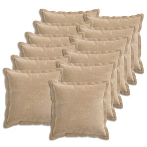 vidaXL Kissenbezug 12 stk. HOUTEN Taupe 40 x 40 cm Chenille-Stoff