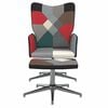 vidaXL Relaxsessel mit Hocker Patchwork Stoff