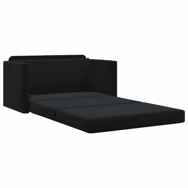 vidaXL Schlafsofa 110cm Schwarz Samt