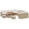 vidaXL Gartensofa-set 13 stk. 12-Sitzanzahl Beige Poly-Rattan